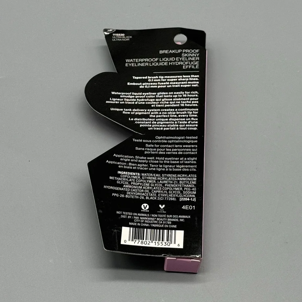 Wet N Wild Mega Last Breakup-Proof Skinny Liquid Eyeliner Pencil Ultra Black